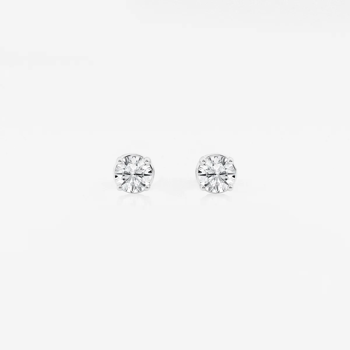 1 ctw Diamond Studs in Sterling Silver