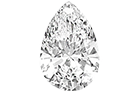 Diamant poire créé en laboratoire