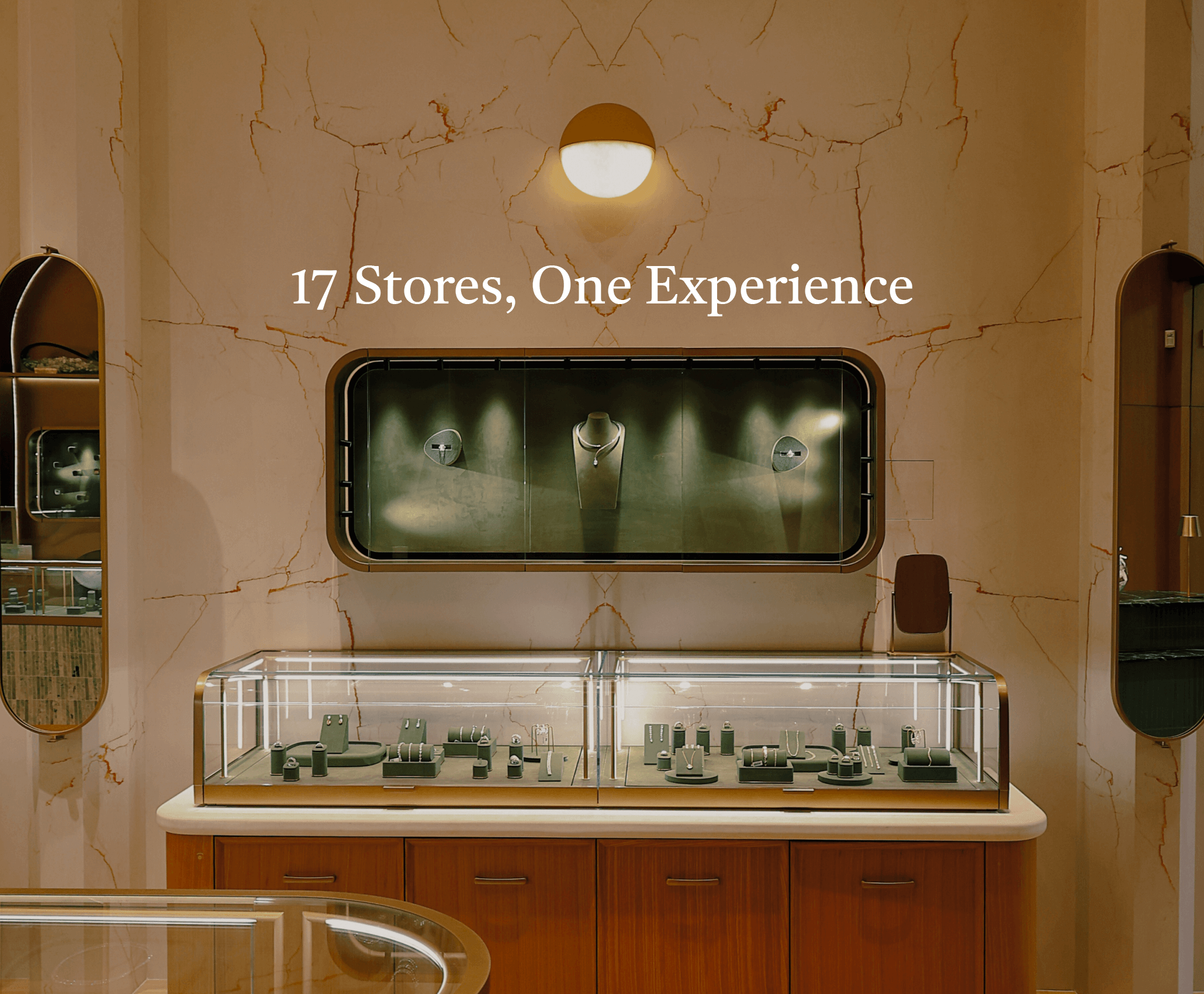 Grown Brilliance luxury store interior featuring a curated selection of diamond jewelry.