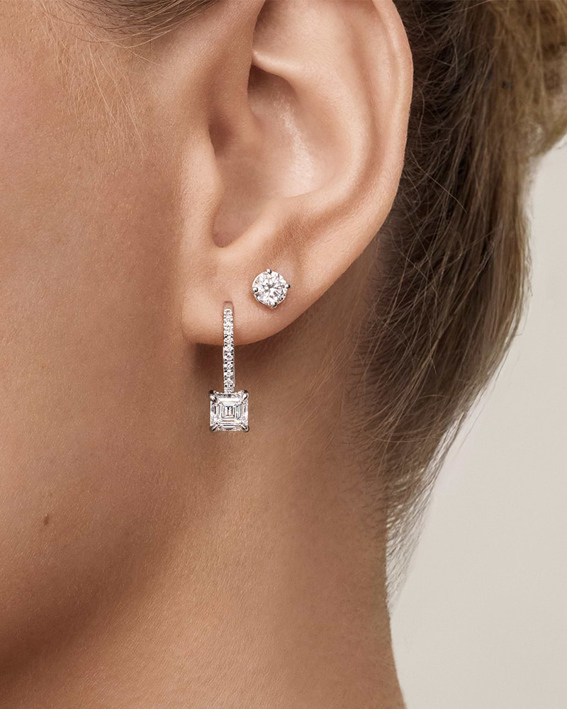 Lab grown earrings