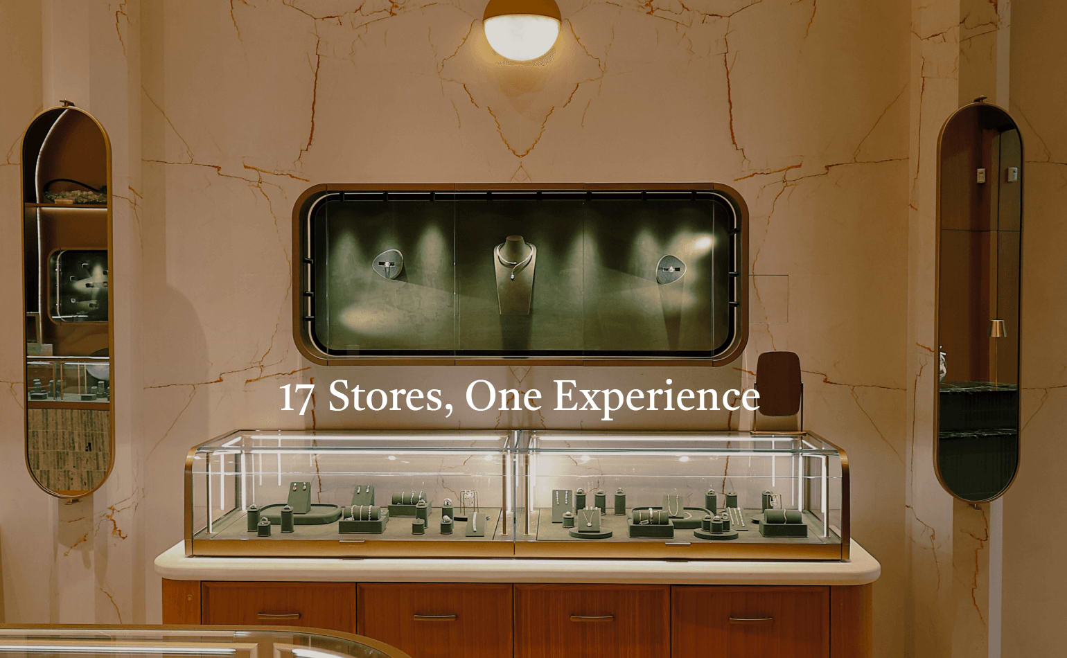 Grown Brilliance luxury store interior featuring a curated selection of diamond jewelry.