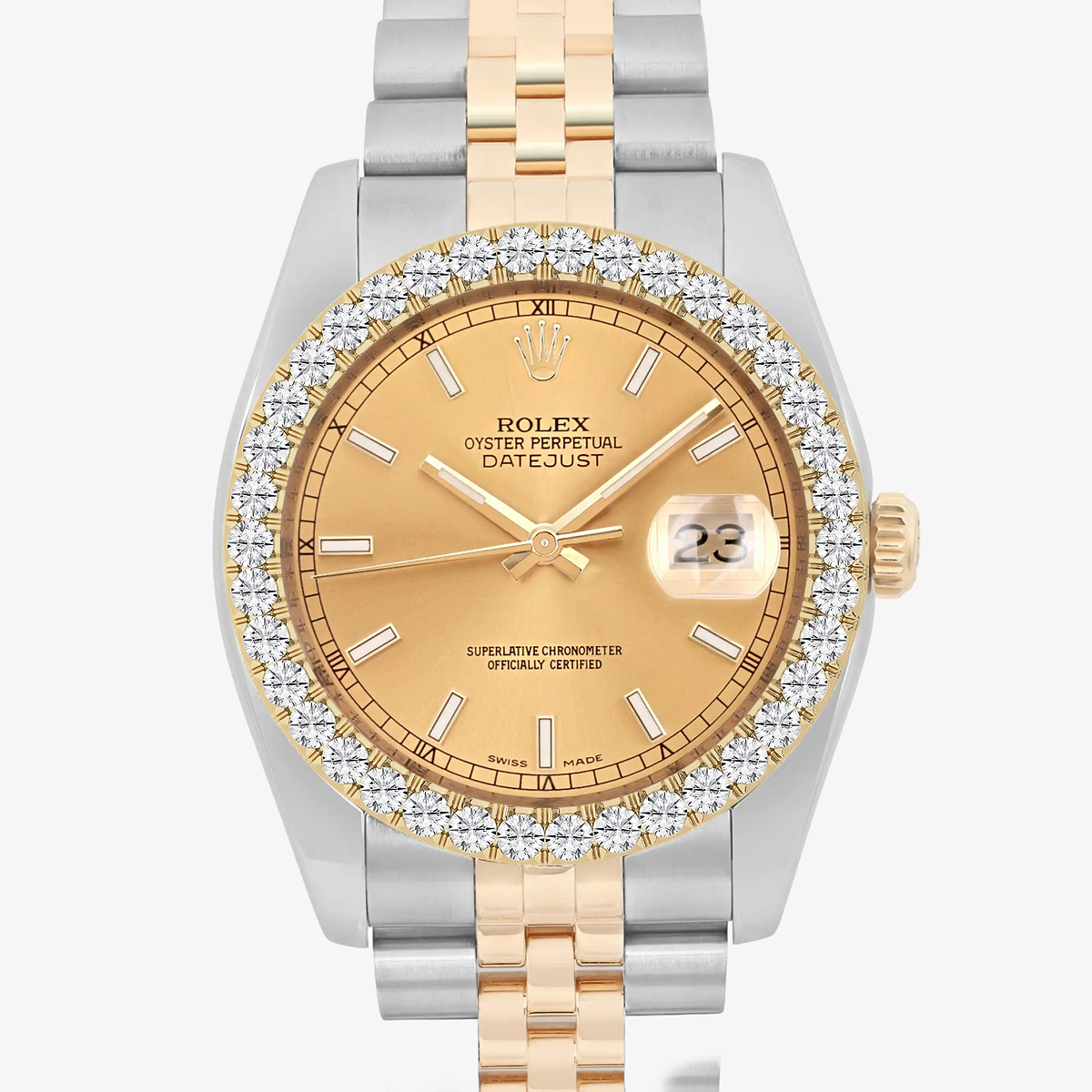 Additional Image 1 for  3 ctw Round Lab Grown Diamond  Rolex Watch