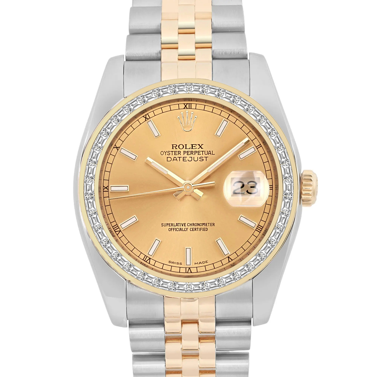 Additional Image 1 for  2 2/3 ctw Trapezoid Lab Grown Diamond  Rolex Watch