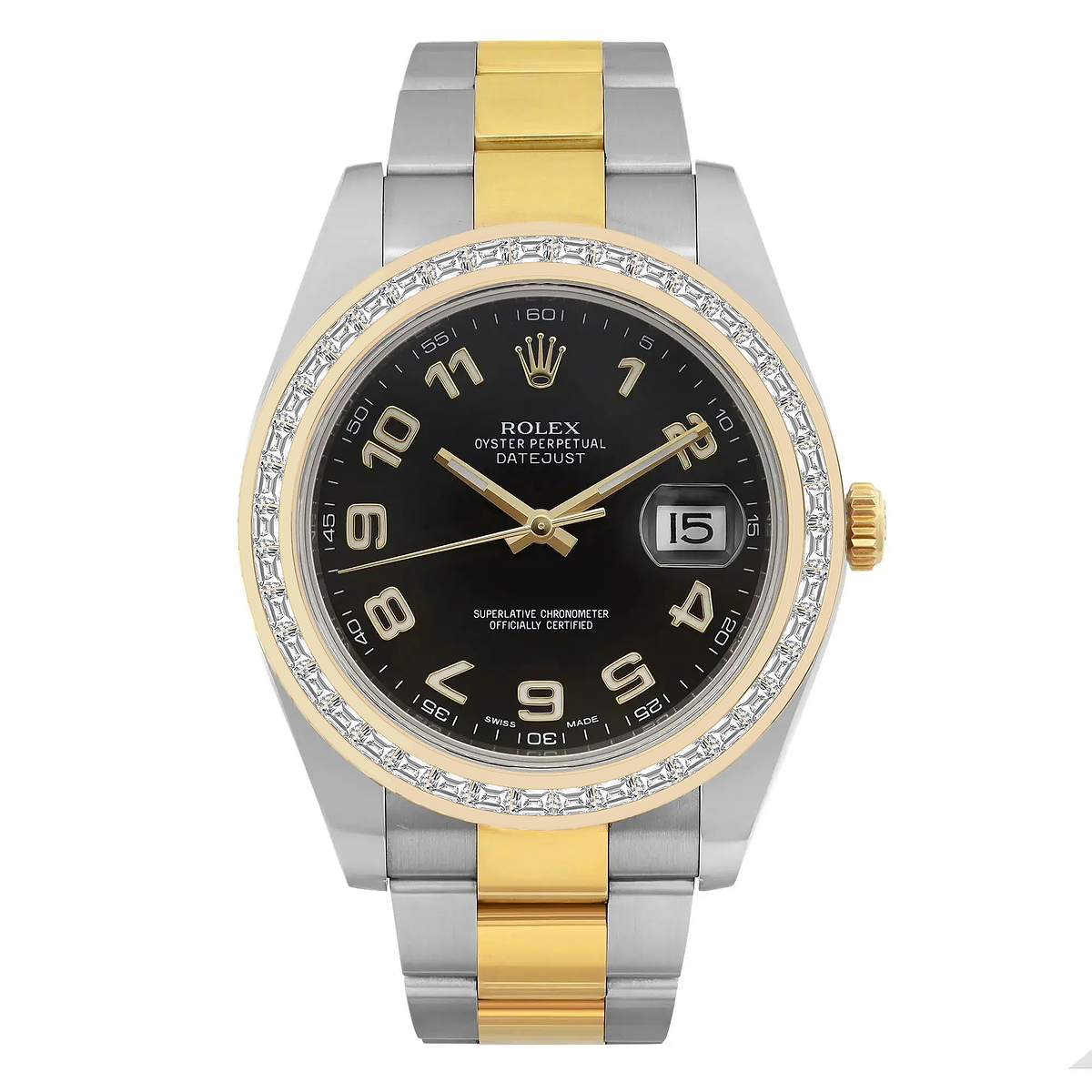2 7/8 ctw Trapezoid Lab Grown Diamond  Rolex Watch