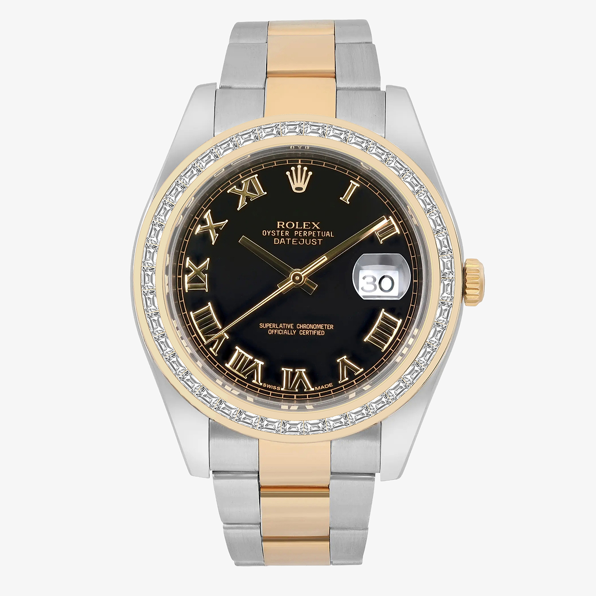 2 7/8 ctw Trapezoid Lab Grown Diamond  Rolex Watch