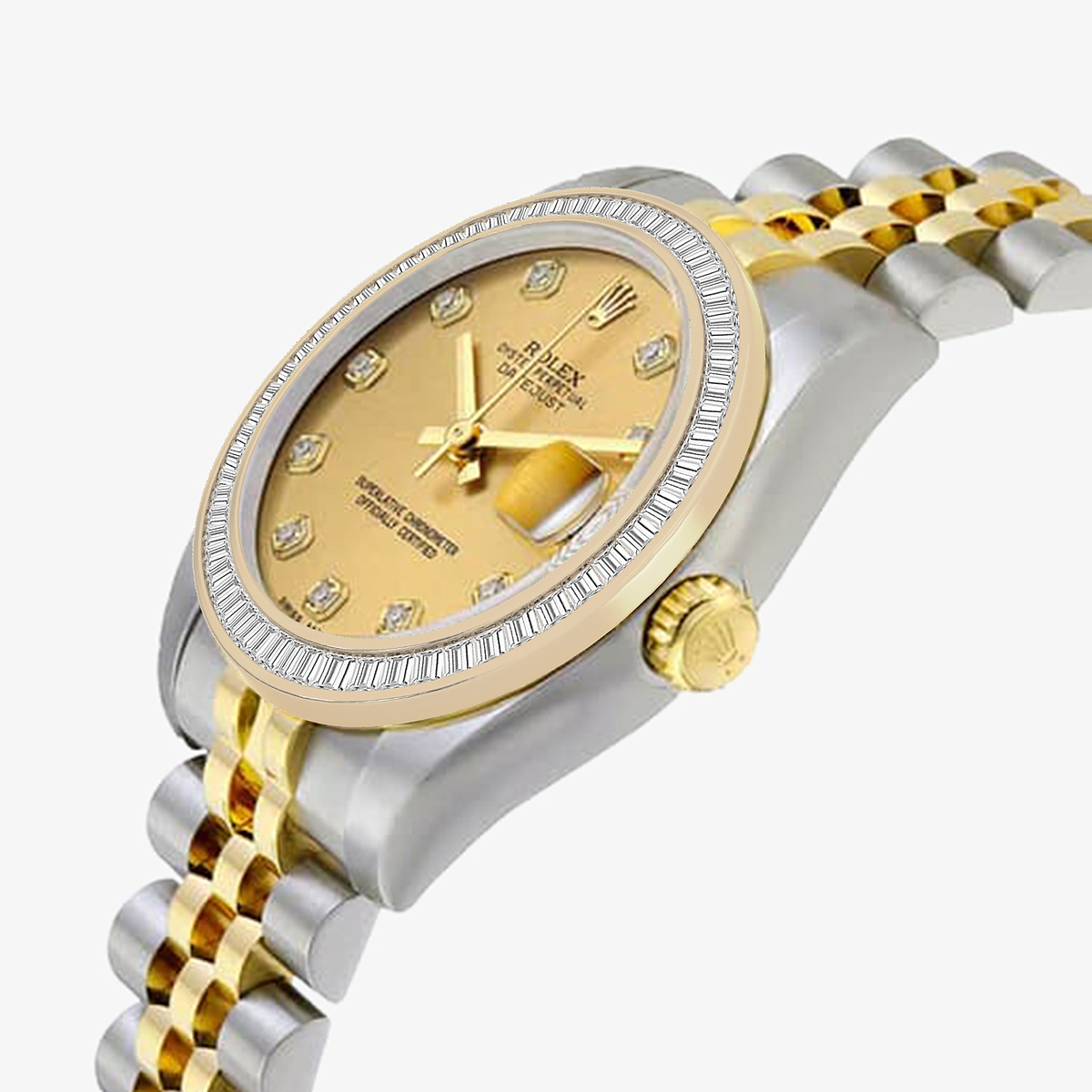 Additional Image 1 for  1 1/2 ctw Baguette Lab Grown Diamond  Rolex Watch