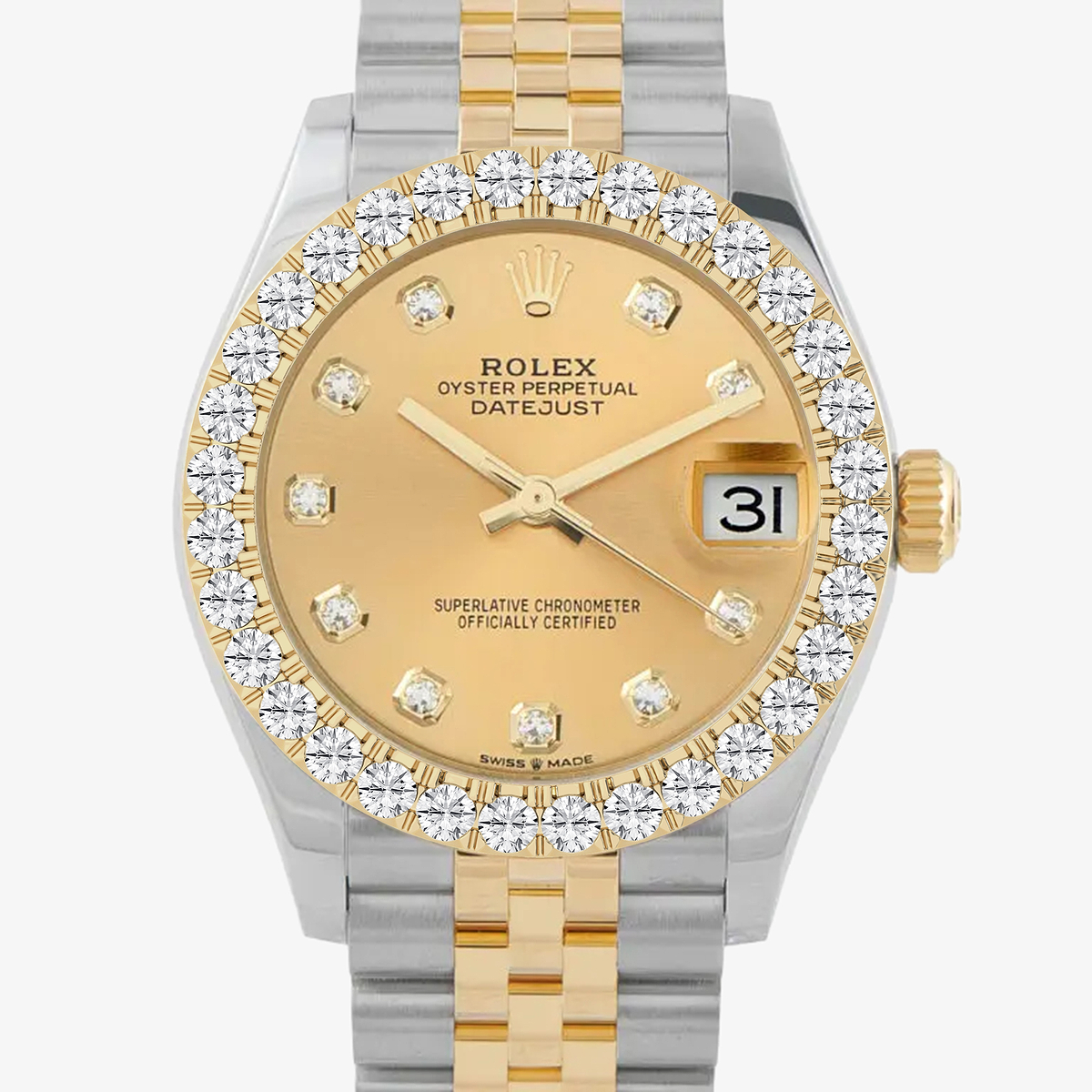 2 2/5 ctw Round Lab Grown Diamond  Rolex Watch