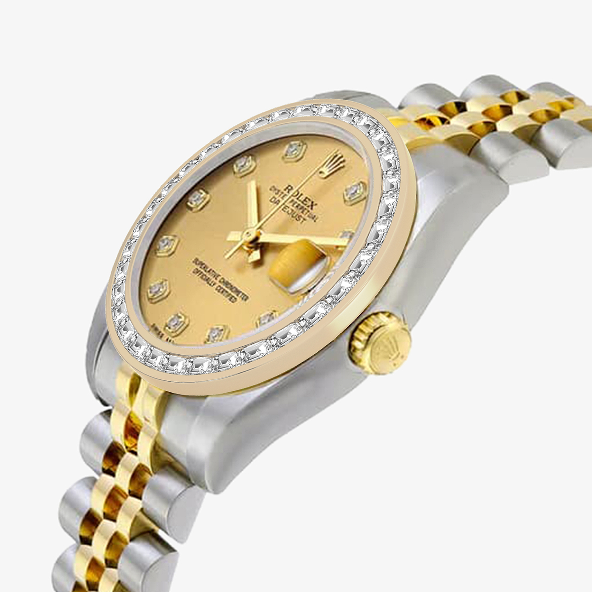 Additional Image 1 for  2 1/4 ctw Trapezoid Lab Grown Diamond  Rolex Watch