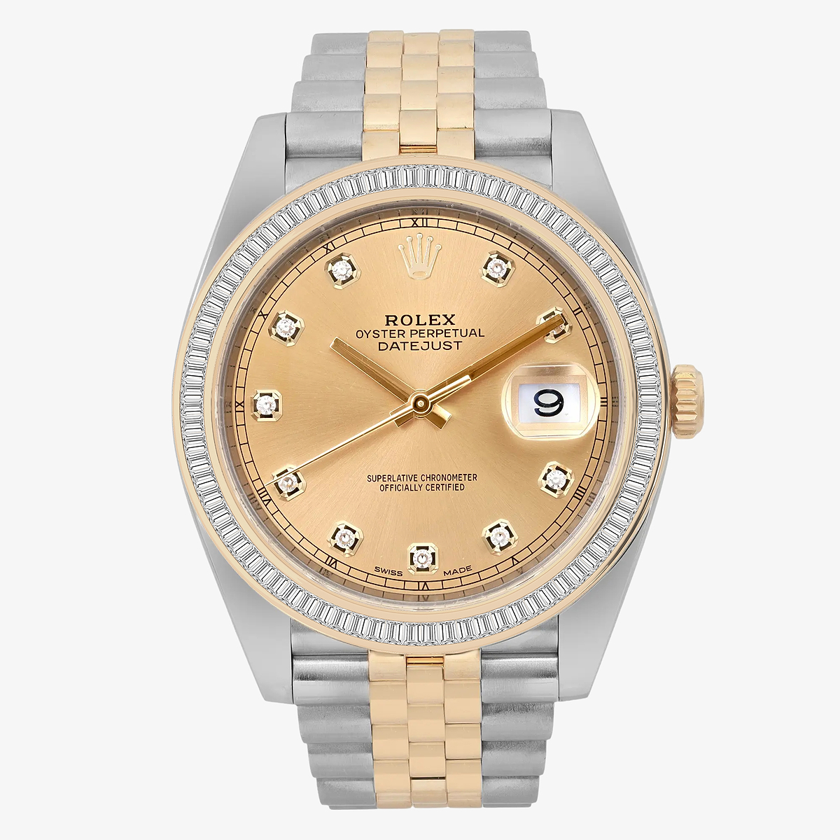 2 1/3 ctw Baguette Lab Grown Diamond  Rolex Watch