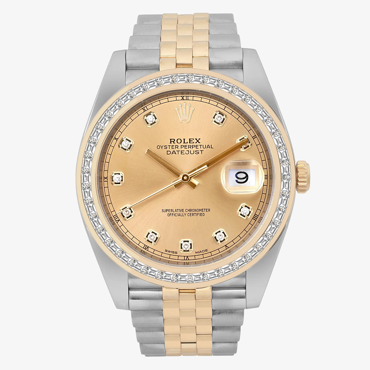 3 ctw Round Lab Grown Diamond  Rolex Watch