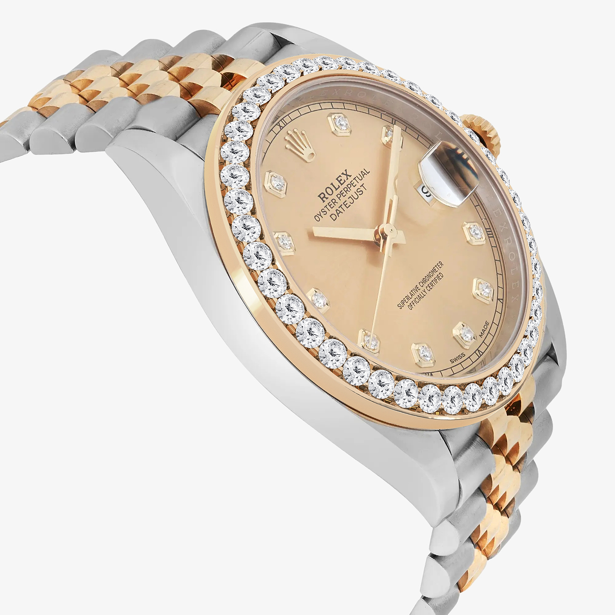 Additional Image 3 for  3 ctw Round Lab Grown Diamond  Rolex Watch