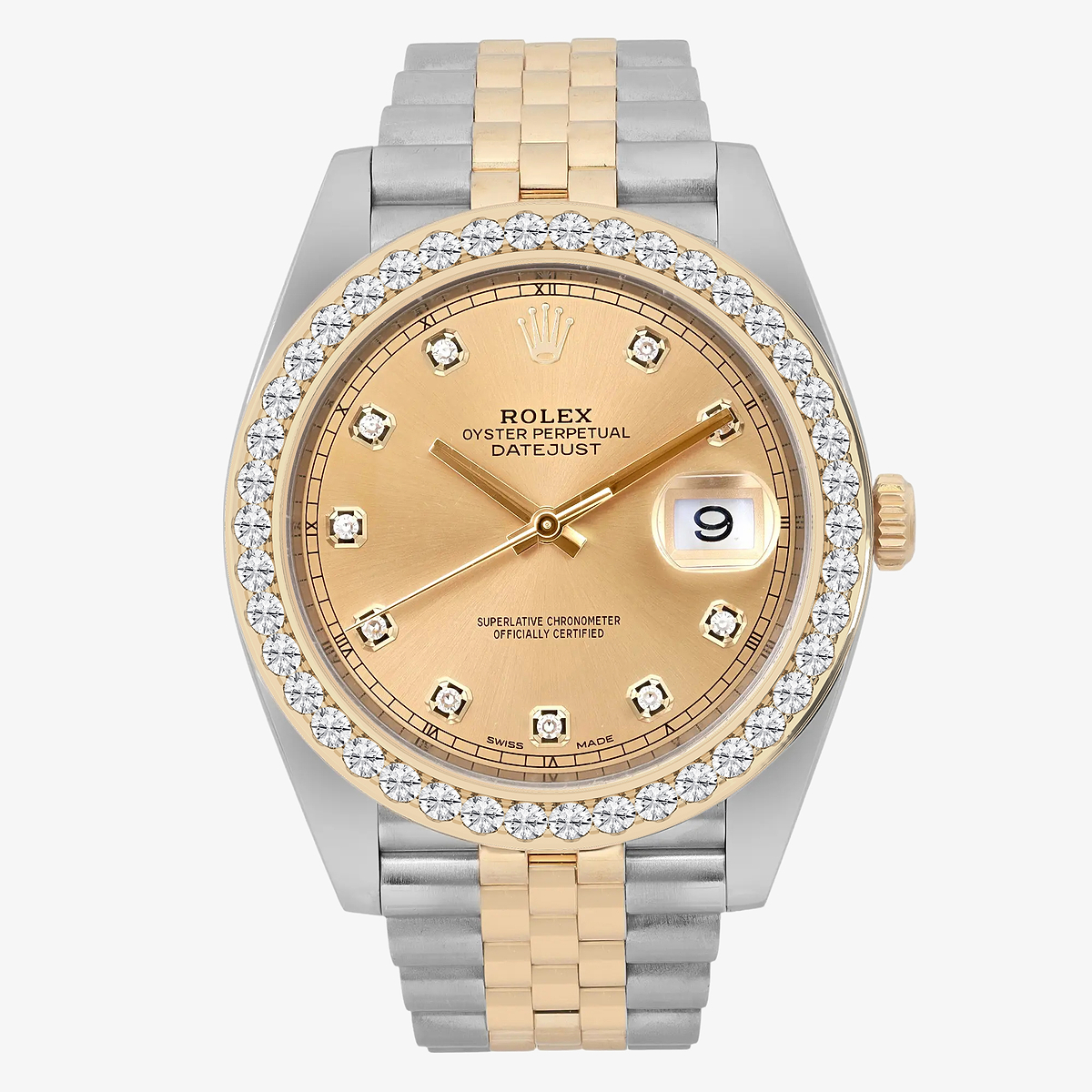 3 ctw Round Lab Grown Diamond  Rolex Watch