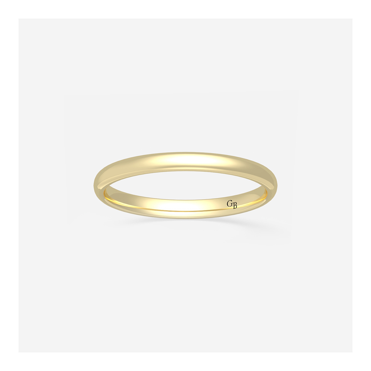 2mm High Polished Classic Wedding Band