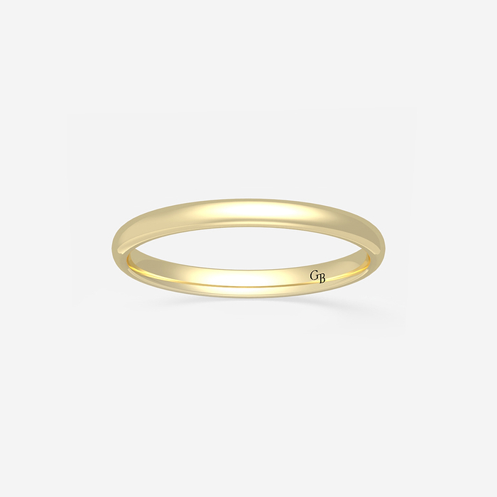 2mm High Polished Classic Wedding Band