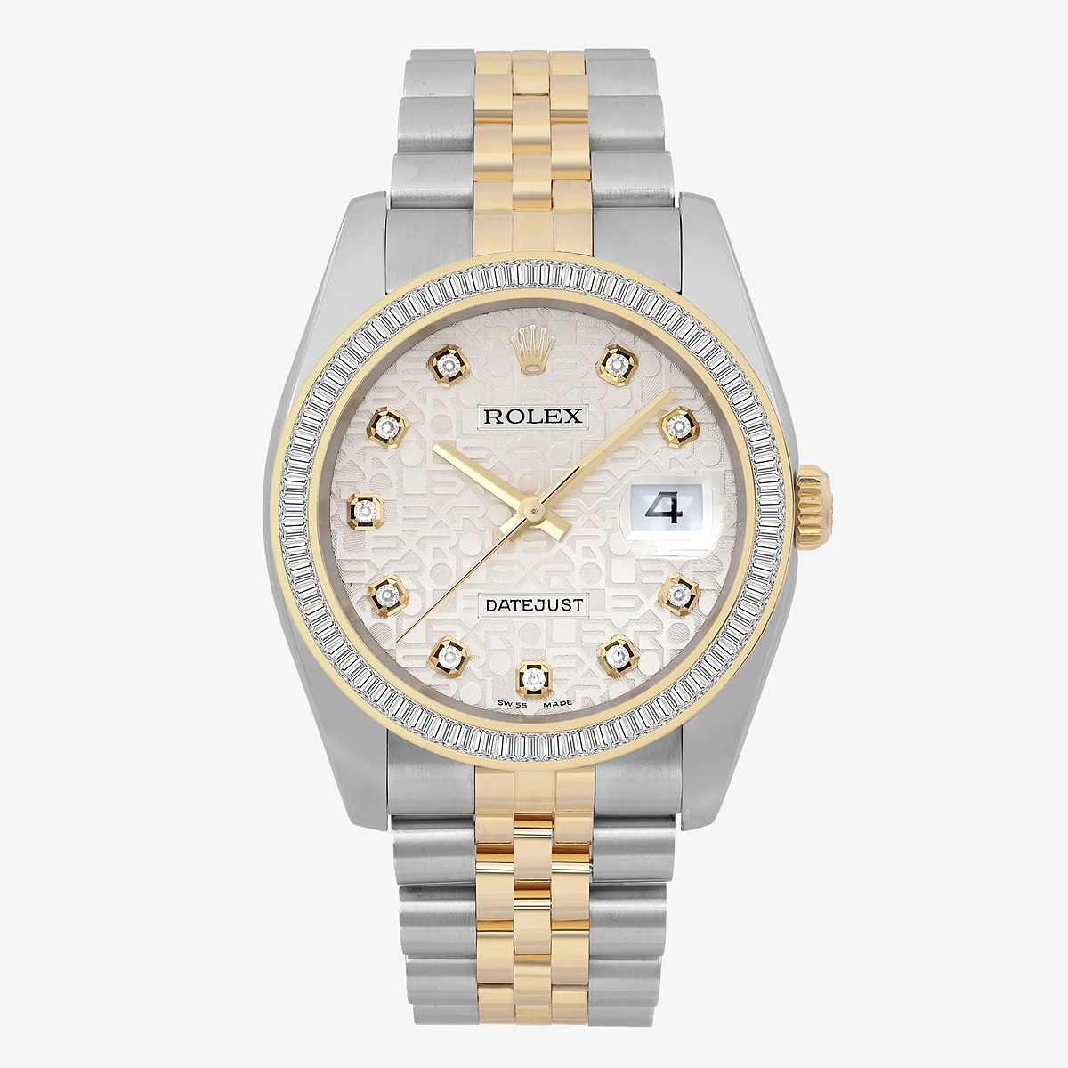 3 ctw Baguette Lab Grown Diamond  Rolex Watch