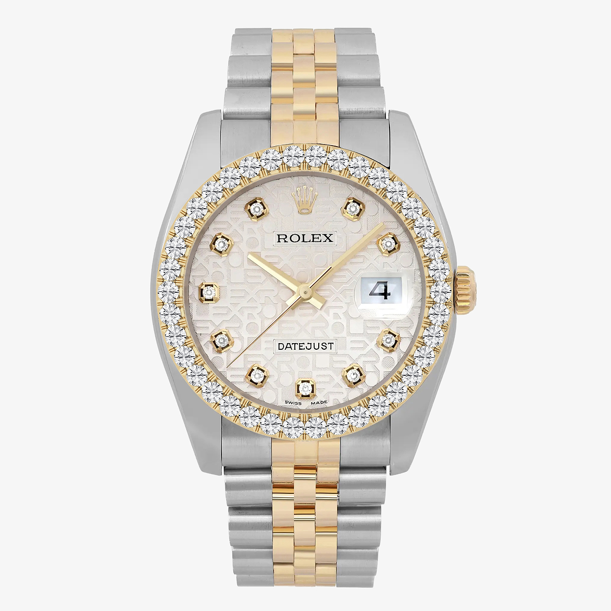 3 ctw Round Lab Grown Diamond  Rolex Watch