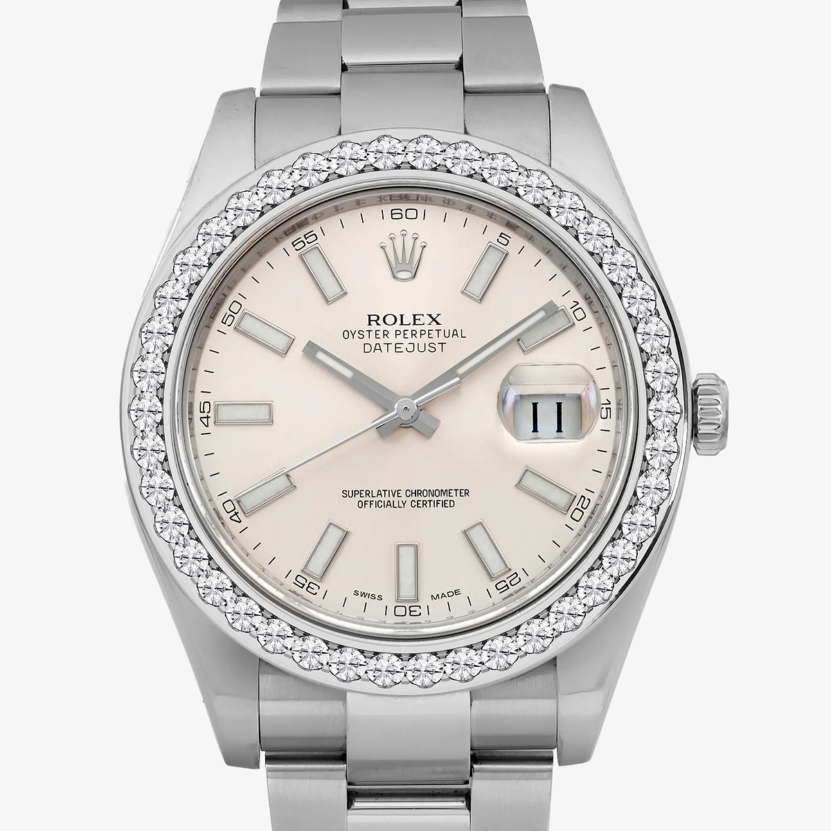 Additional Image 1 for  3 ctw Round Lab Grown Diamond  Rolex Watch