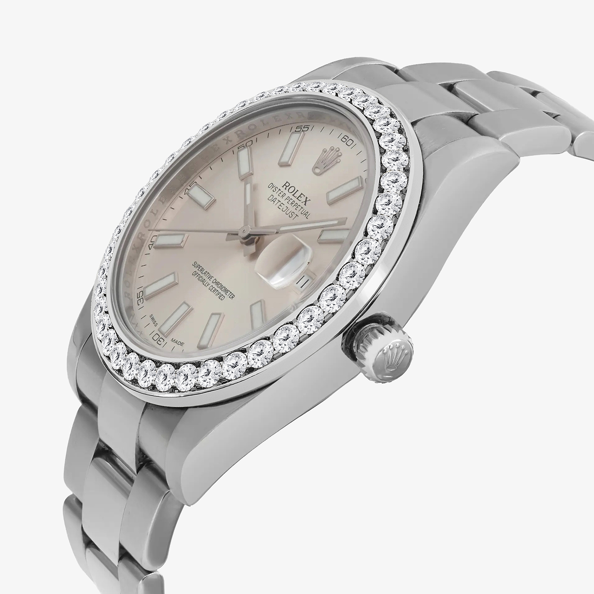 Additional Image 2 for  3 ctw Round Lab Grown Diamond  Rolex Watch