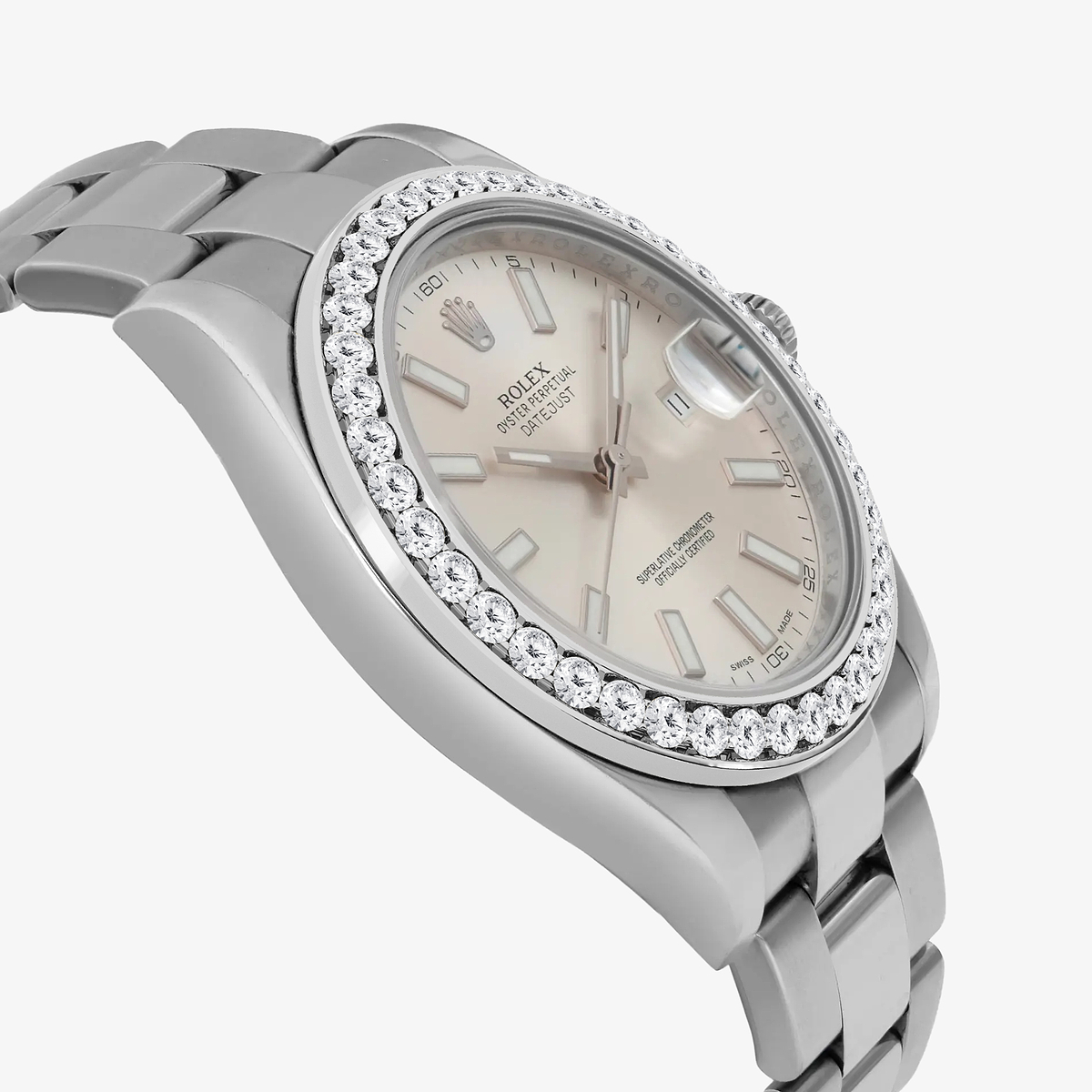 Additional Image 3 for  3 ctw Round Lab Grown Diamond  Rolex Watch