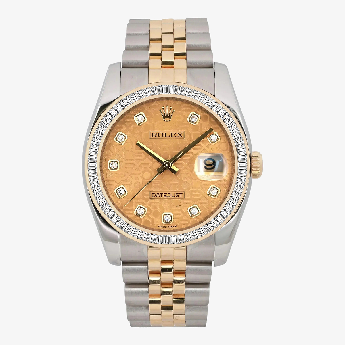 3 ctw Baguette Lab Grown Diamond  Rolex Watch