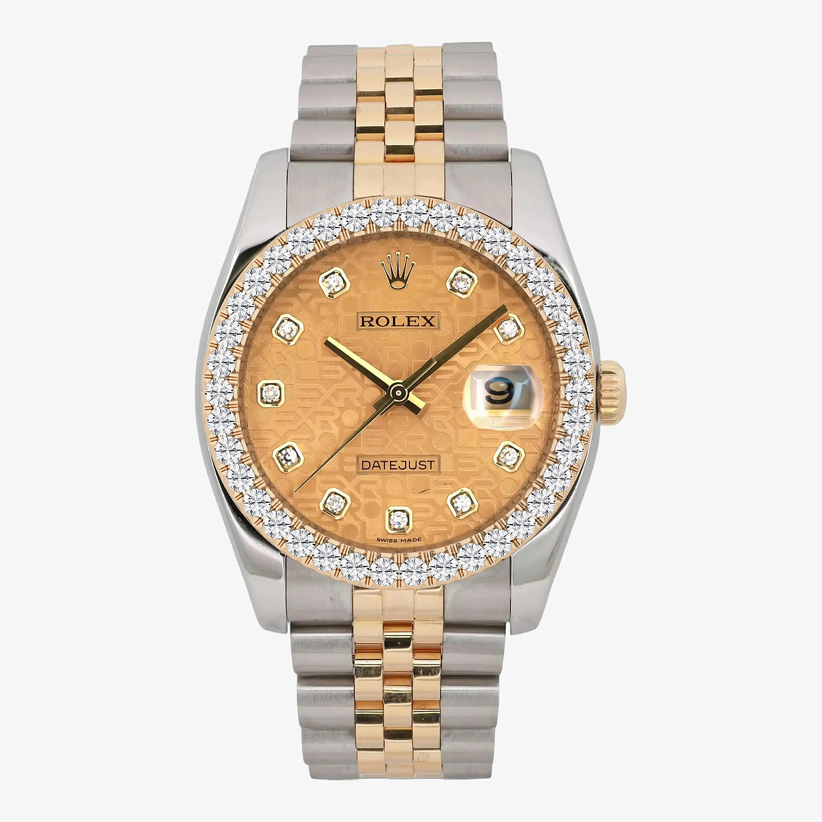 3 ctw Round Lab Grown Diamond  Rolex Watch