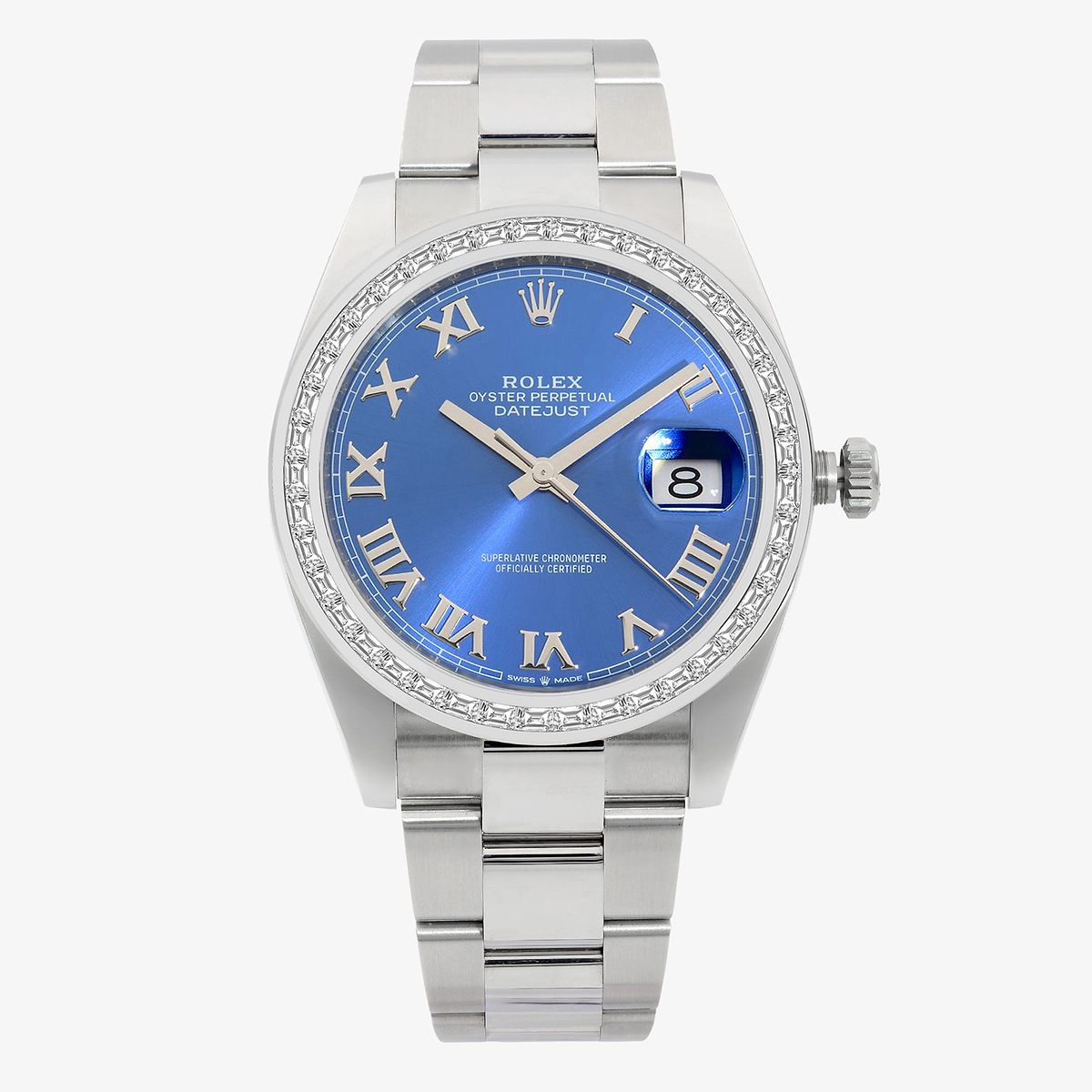2 1/3 ctw Baguette Lab Grown Diamond  Rolex Watch