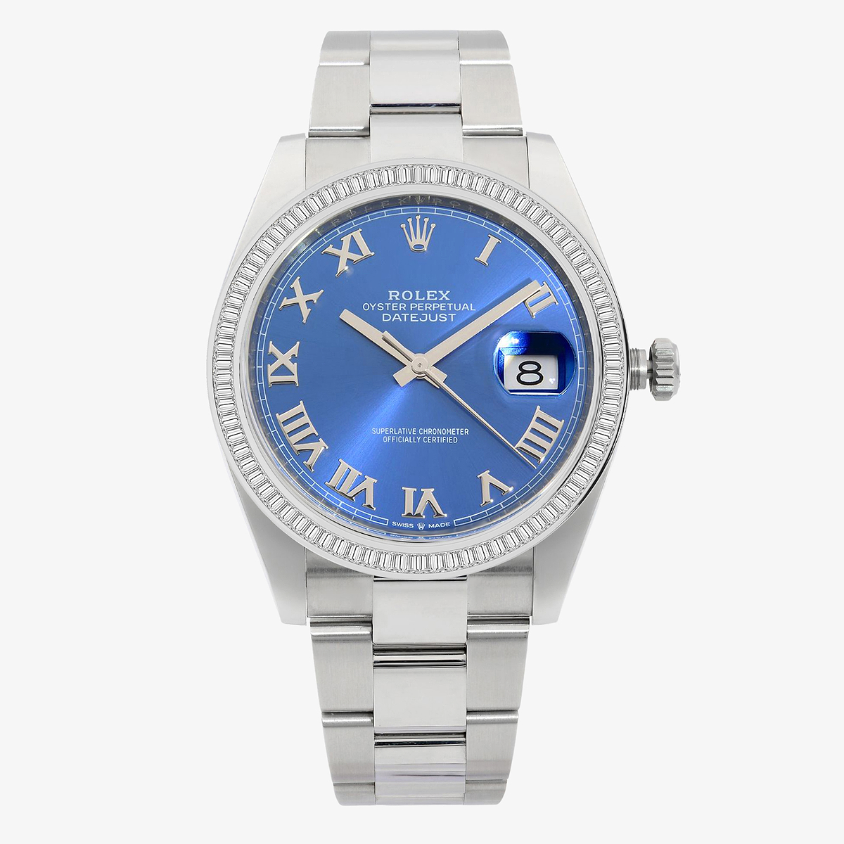 2 1/3 ctw Baguette Lab Grown Diamond  Rolex Watch