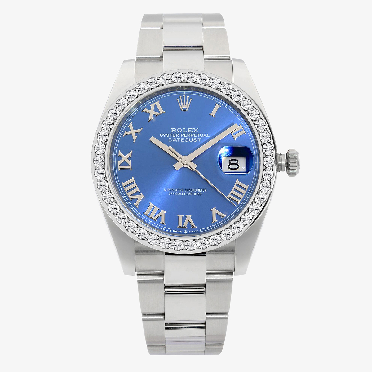 3 ctw Round Lab Grown Diamond  Rolex Watch