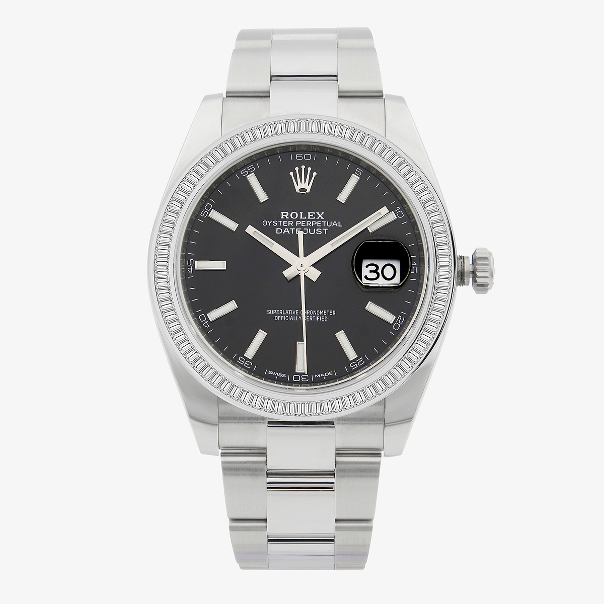 2 1/3 ctw Baguette Lab Grown Diamond  Rolex Watch
