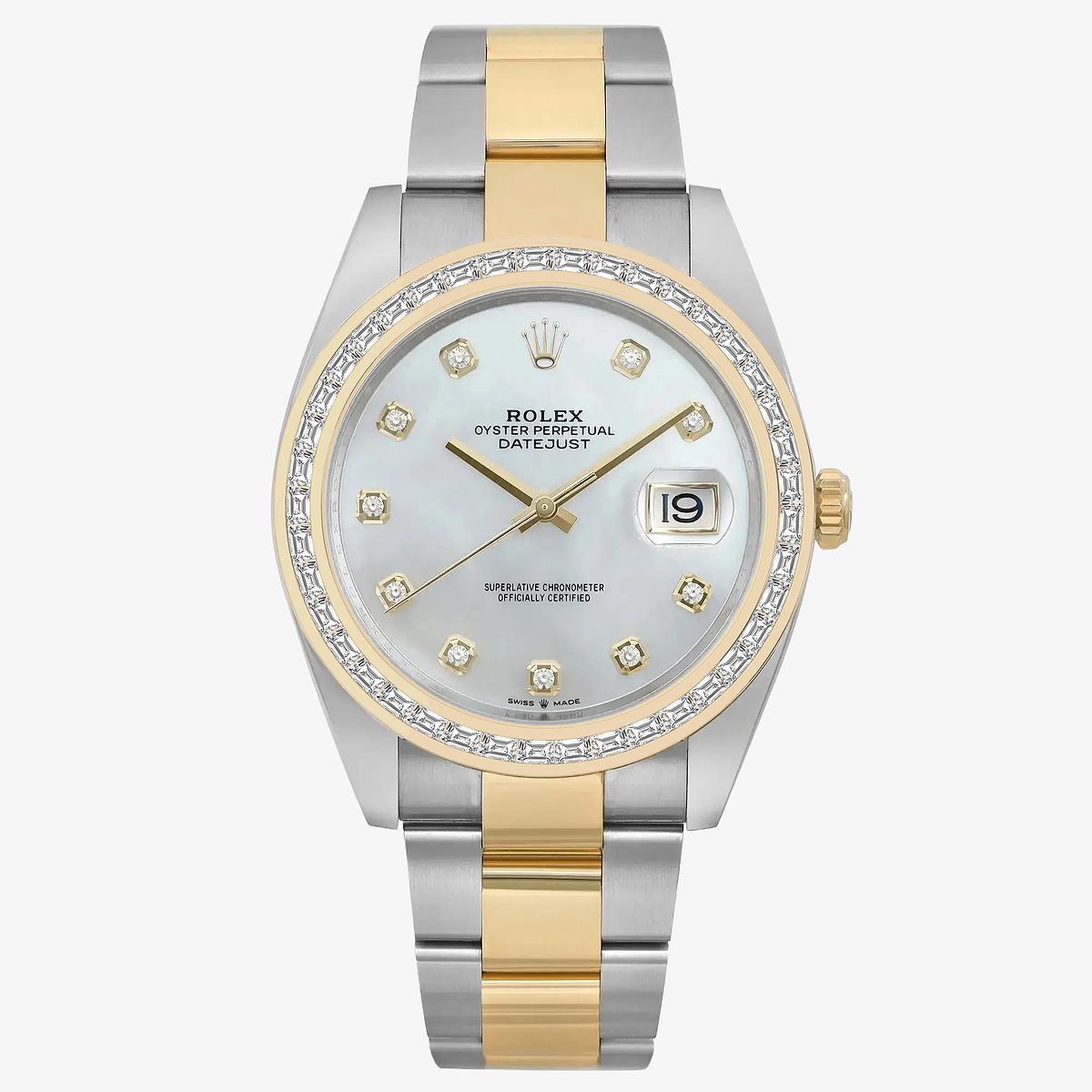 2 7/8 ctw Trapezoid Lab Grown Diamond  Rolex Watch