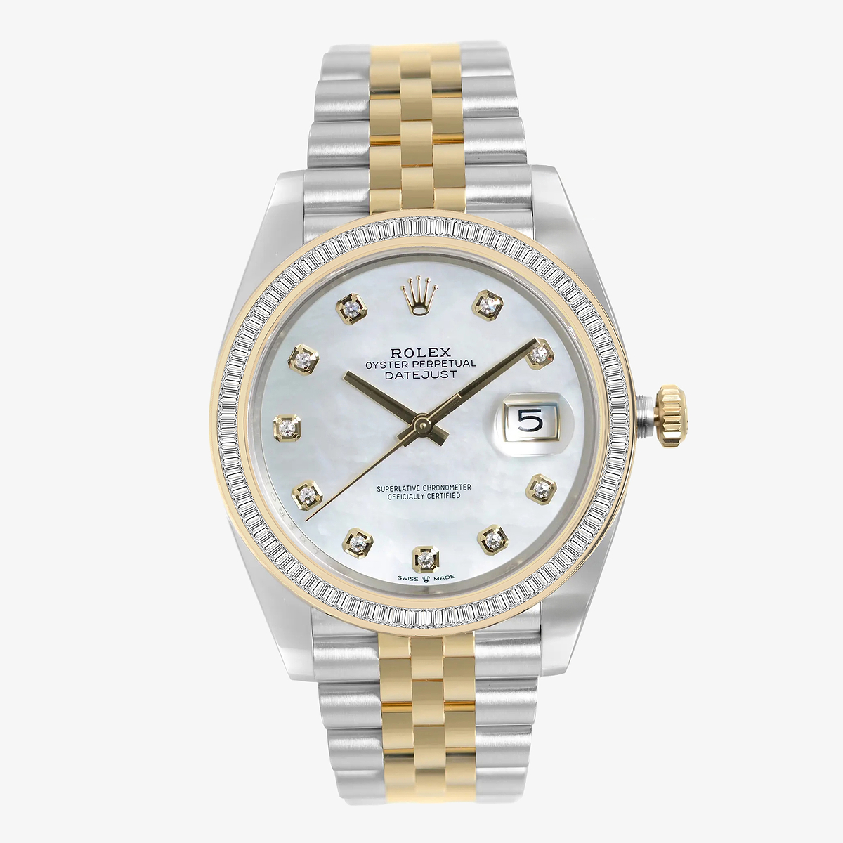 2 1/3 ctw Baguette Lab Grown Diamond  Rolex Watch
