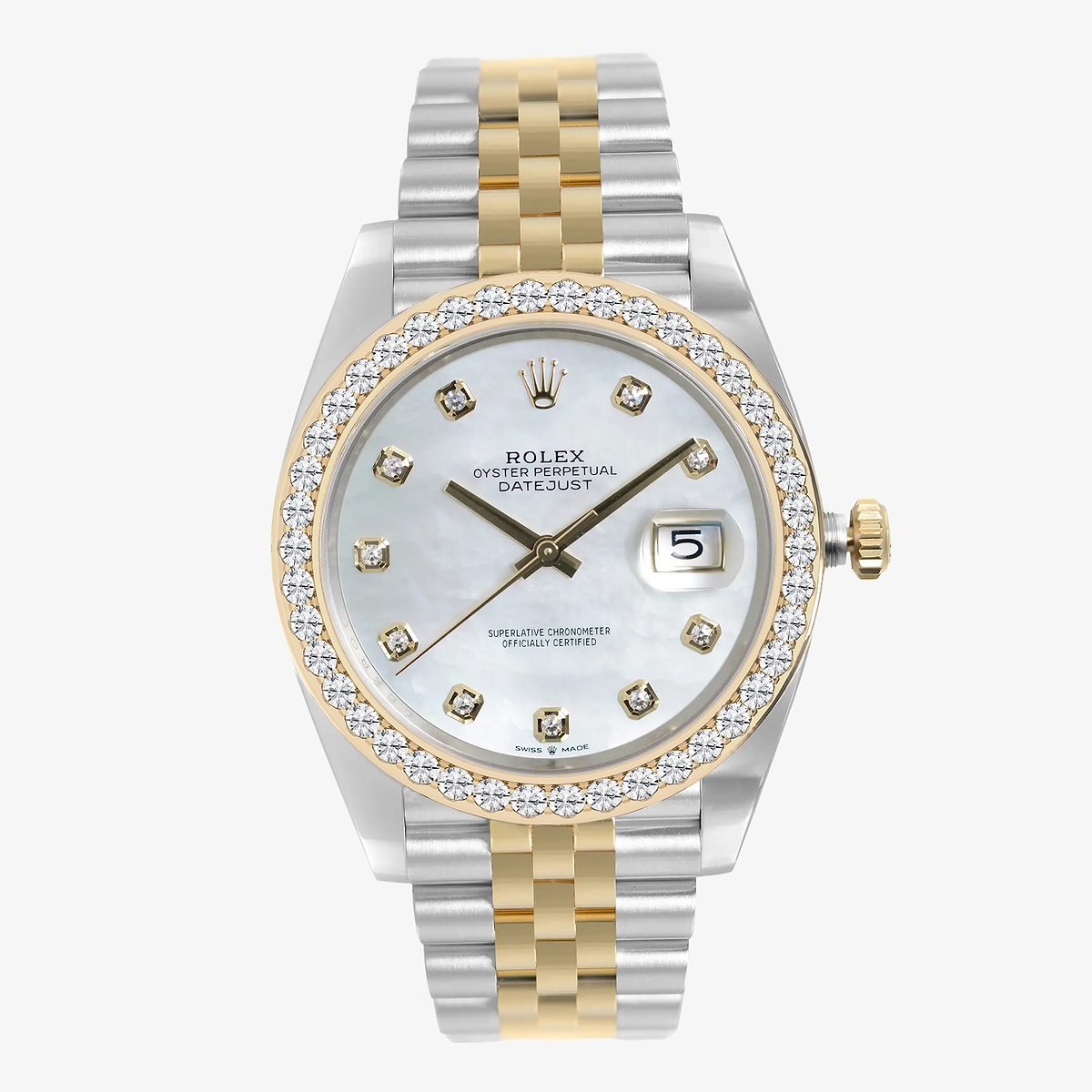 3 ctw Round Lab Grown Diamond  Rolex Watch