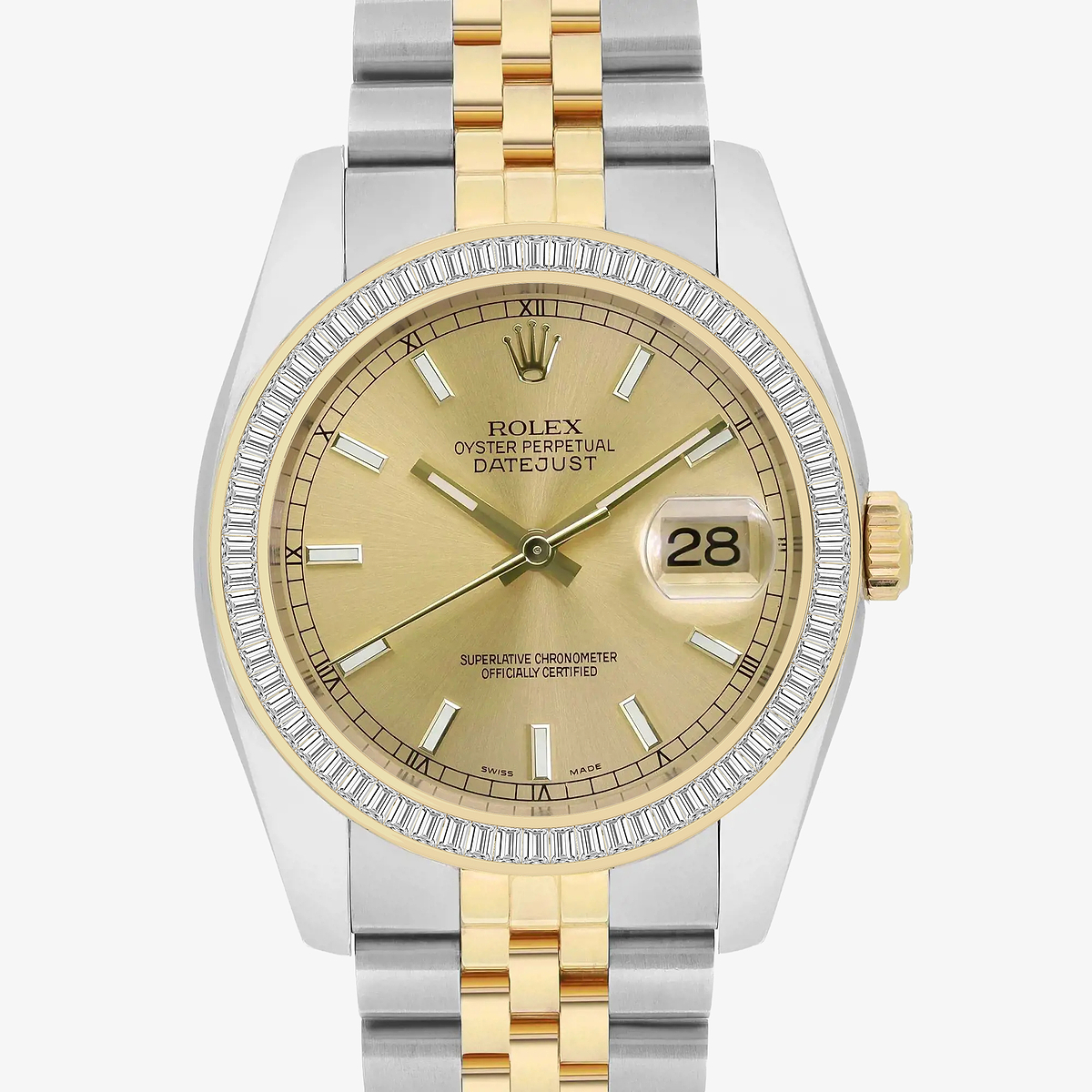Additional Image 1 for  3 ctw Baguette Lab Grown Diamond  Rolex Watch