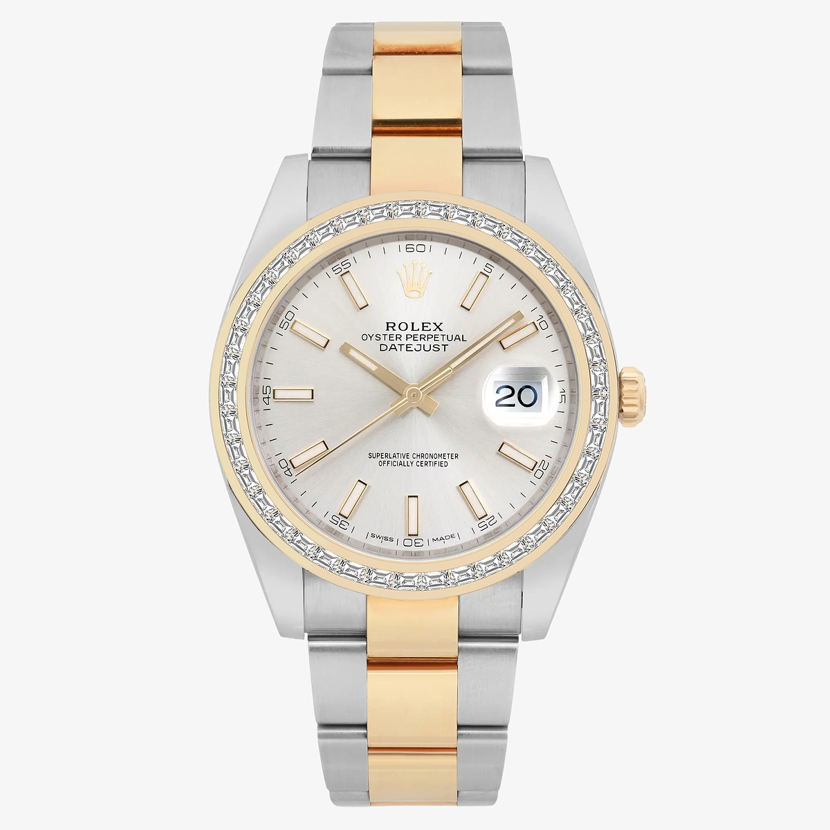 2 7/8 ctw Trapezoid Lab Grown Diamond  Rolex Watch
