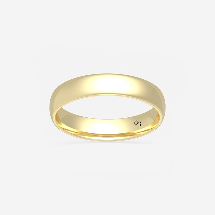 High Polished Classic Wedding Band - 4mm High Polished Classic Wedding Band
