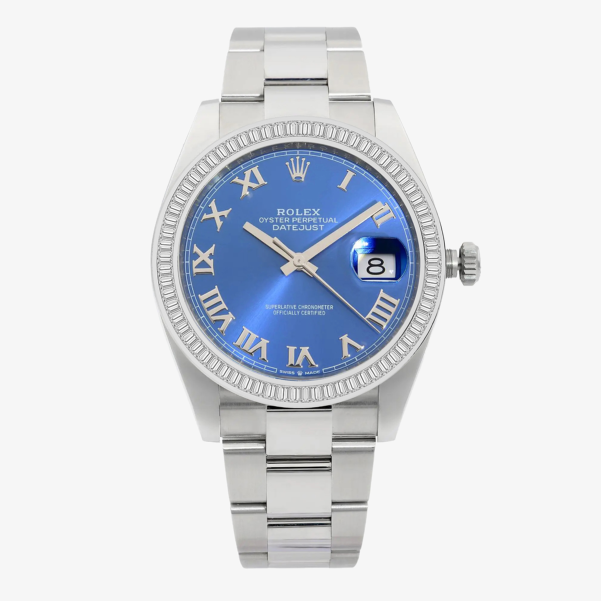 2 1/3 ctw Baguette Lab Grown Diamond  Rolex Watch