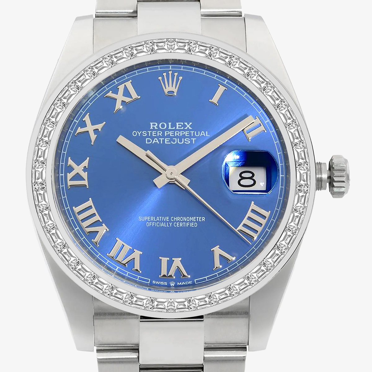 Additional Image 1 for  2 7/8 ctw Trapezoid Lab Grown Diamond  Rolex Watch