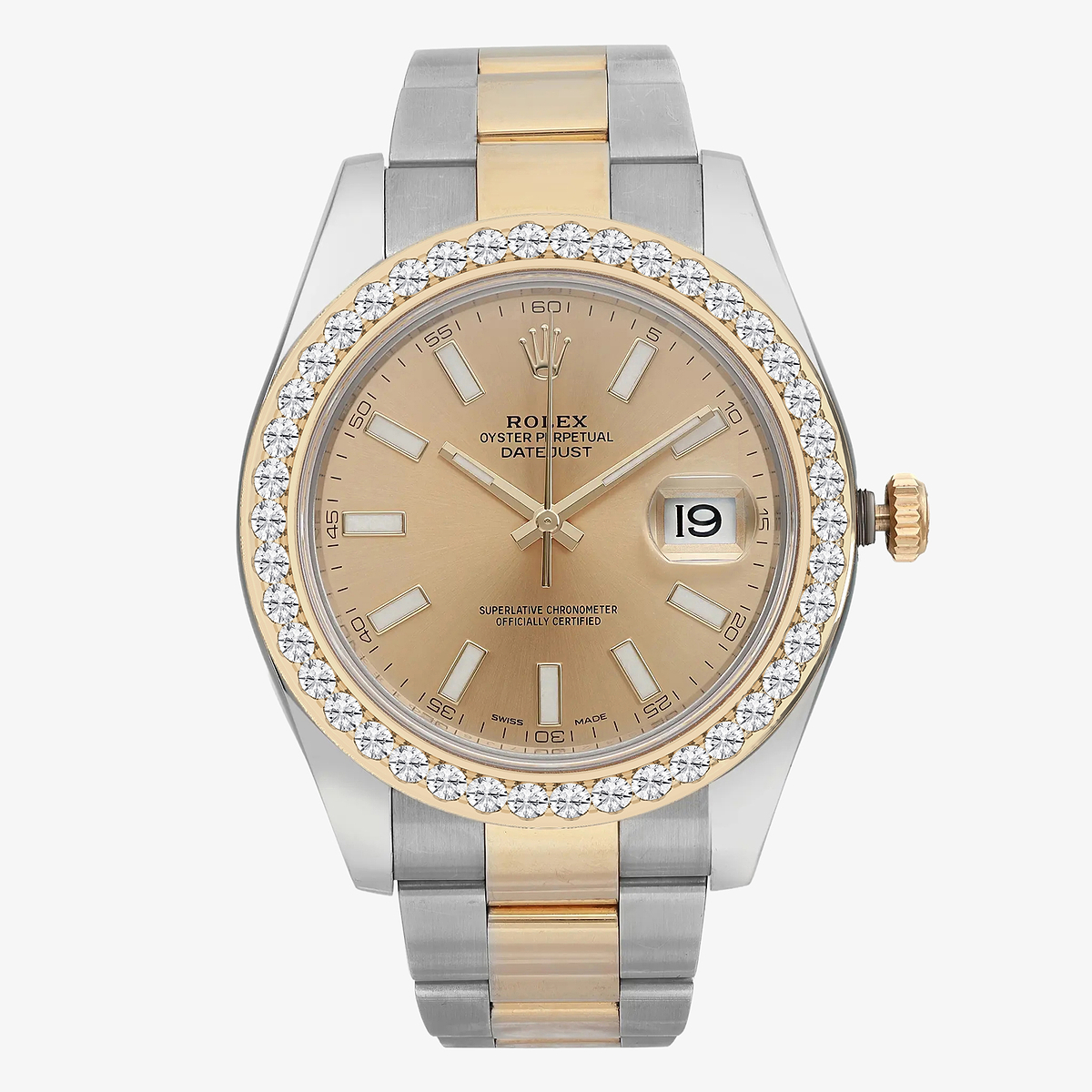 3 ctw Round Lab Grown Diamond  Rolex Watch