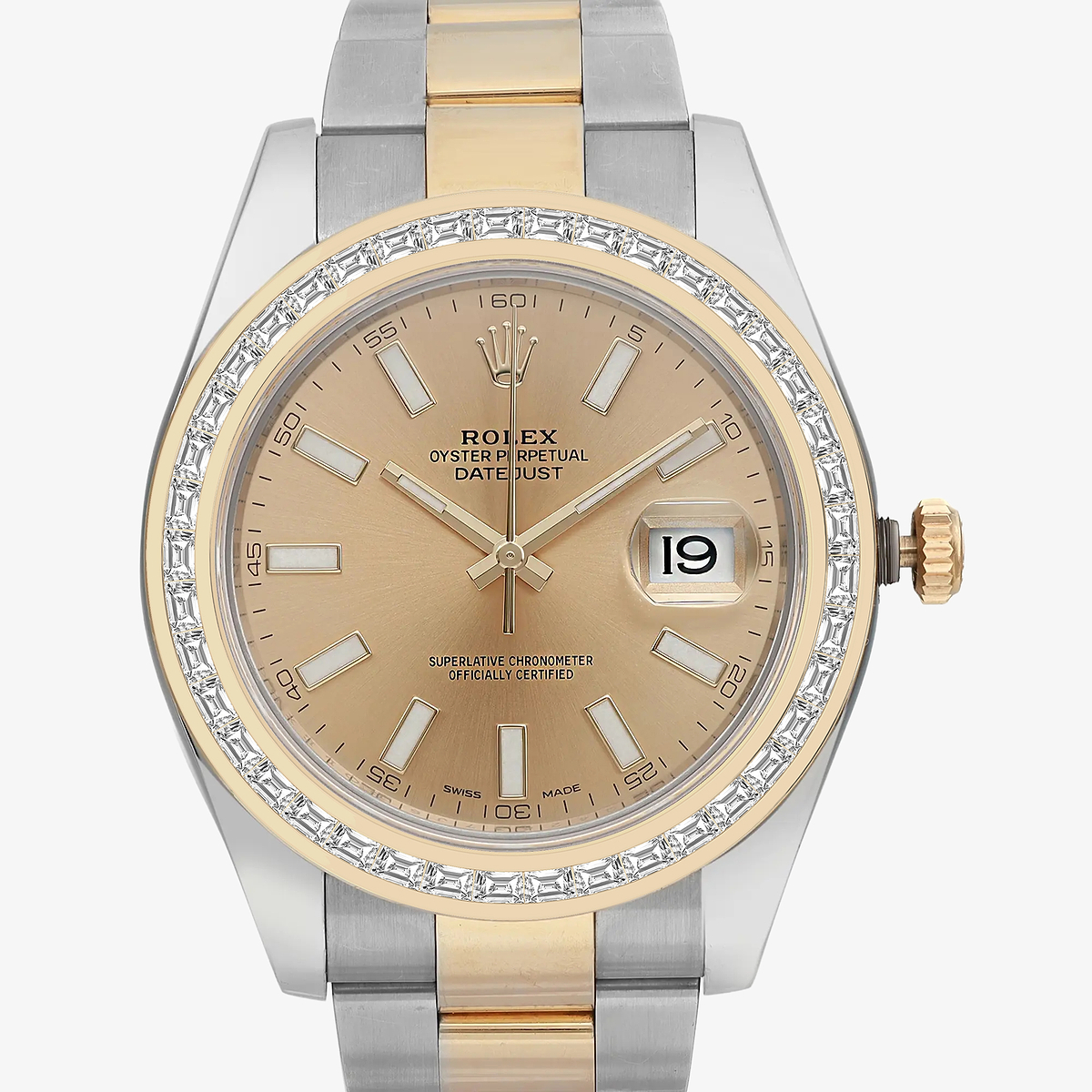 Additional Image 1 for  2 7/8 ctw Trapezoid Lab Grown Diamond  Rolex Watch