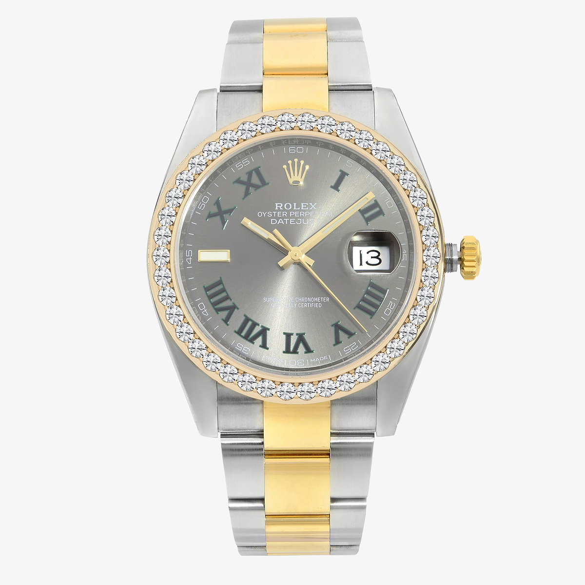 3 ctw Round Lab Grown Diamond  Rolex Watch