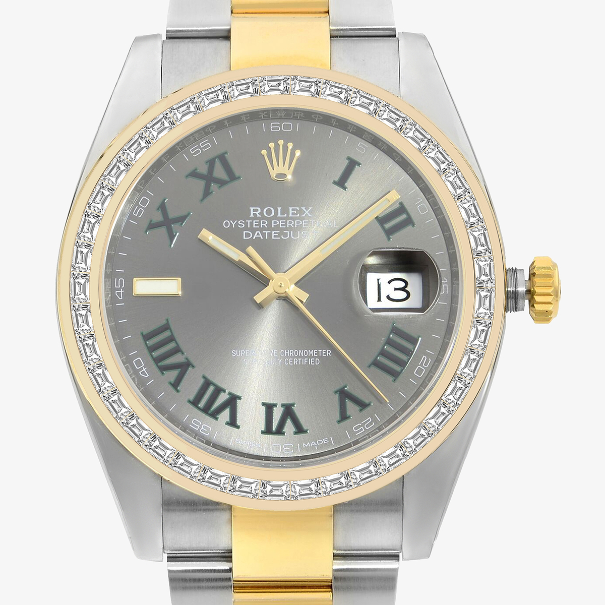Additional Image 1 for  2 7/8 ctw Trapezoid Lab Grown Diamond  Rolex Watch