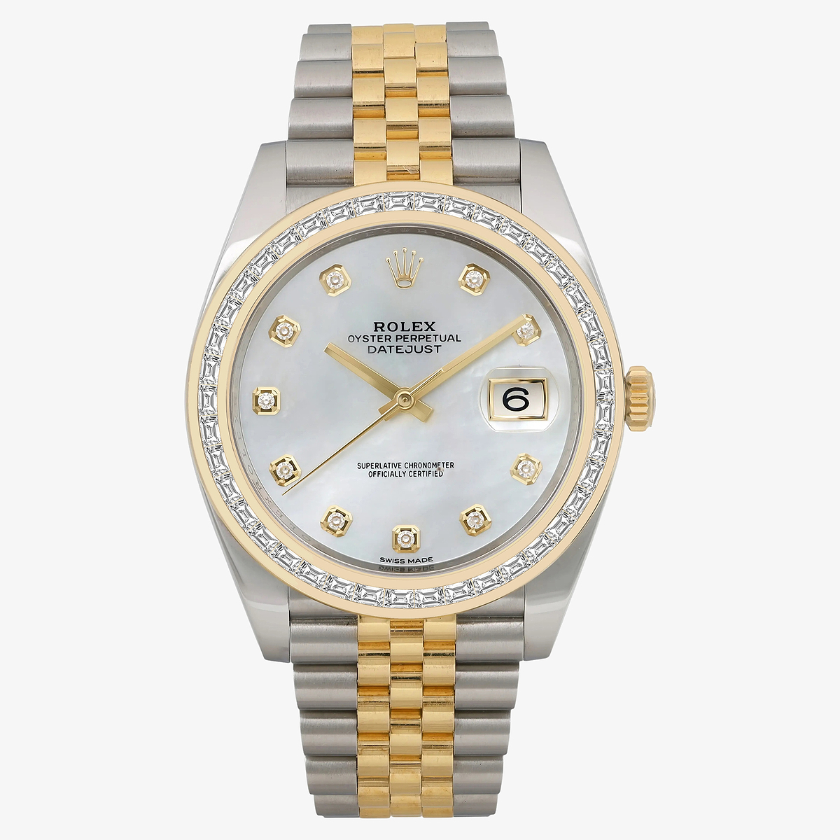 2 7/8 ctw Trapezoid Lab Grown Diamond  Rolex Watch
