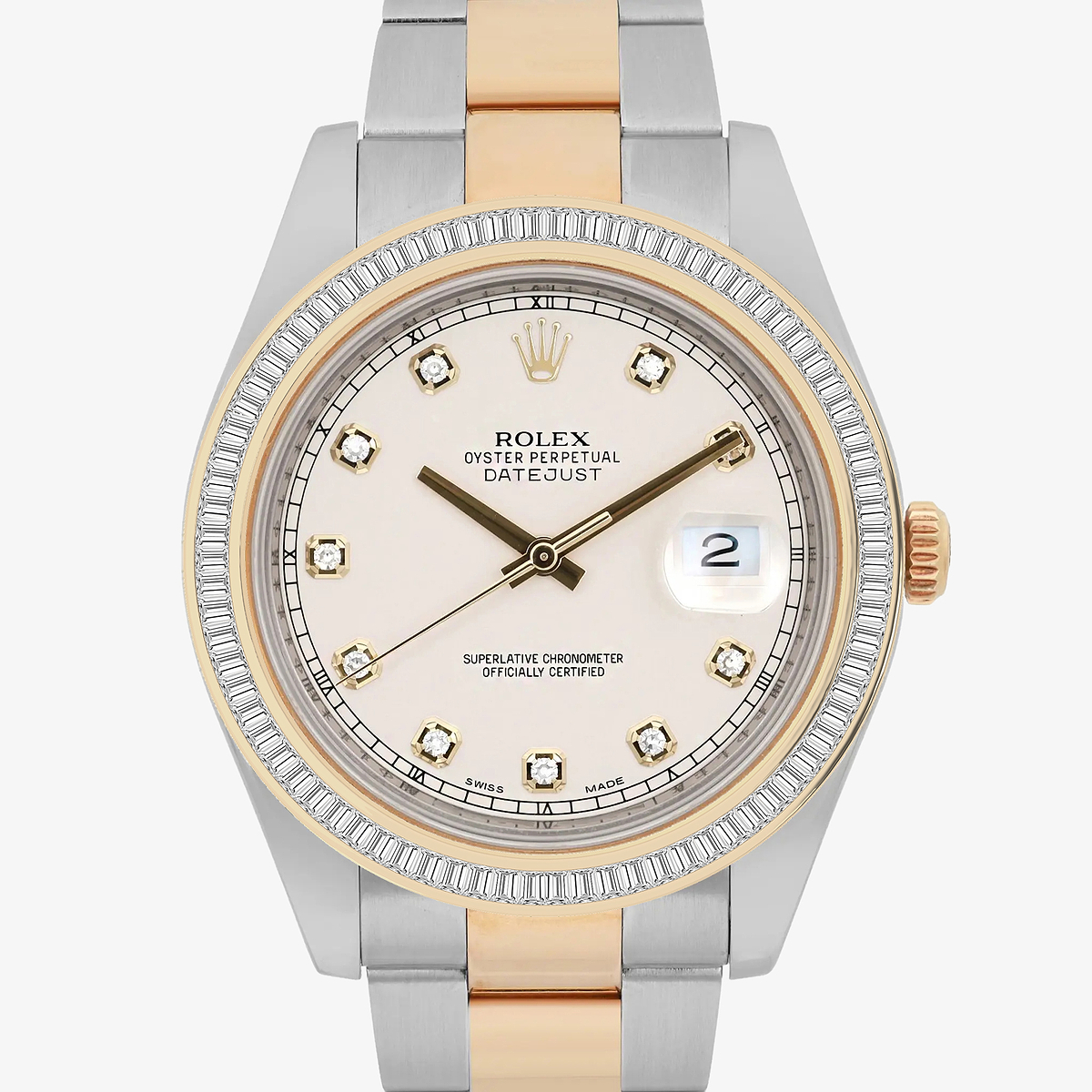 Additional Image 1 for  2 1/3 ctw Baguette Lab Grown Diamond  Rolex Watch