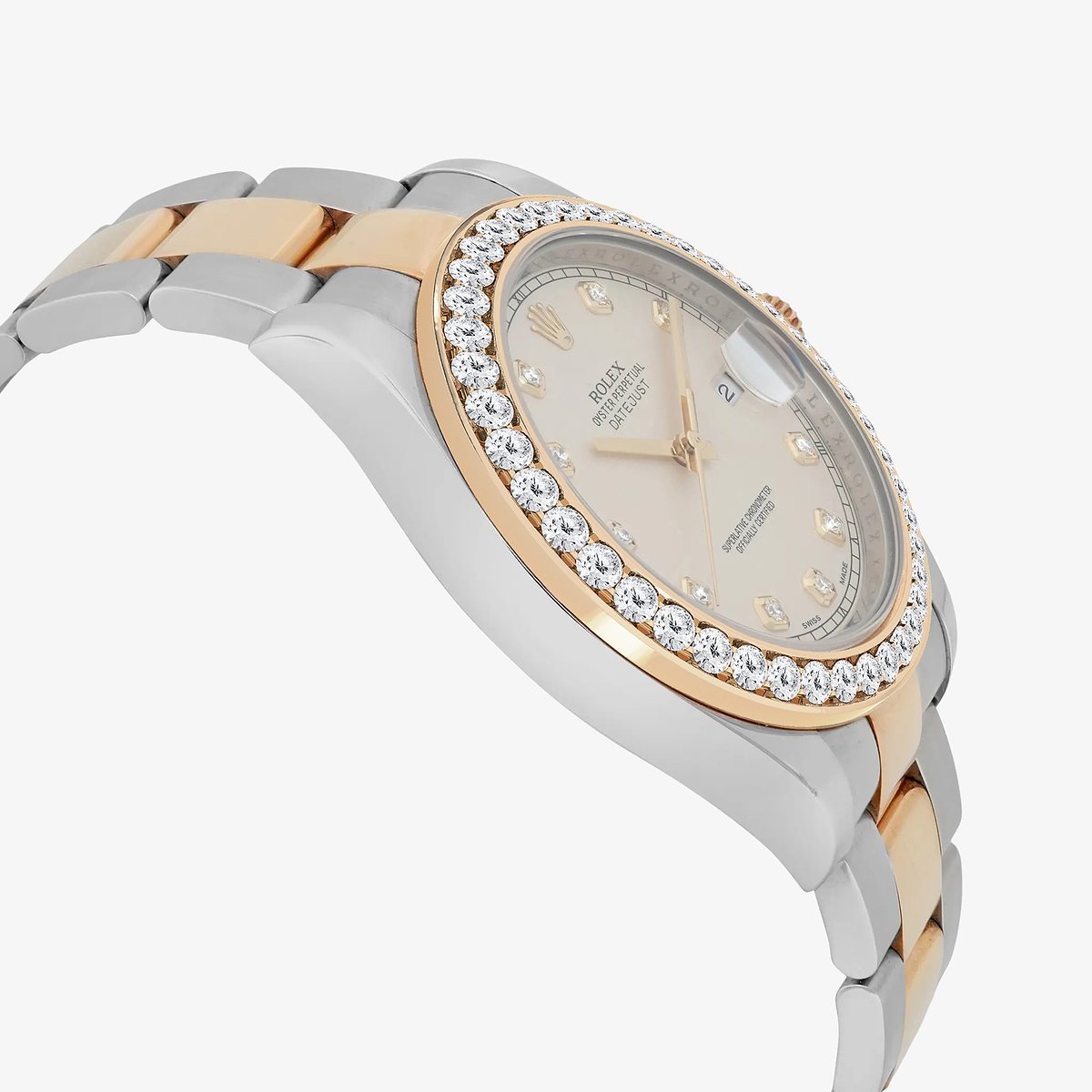 Additional Image 3 for  3 ctw Round Lab Grown Diamond  Rolex Watch