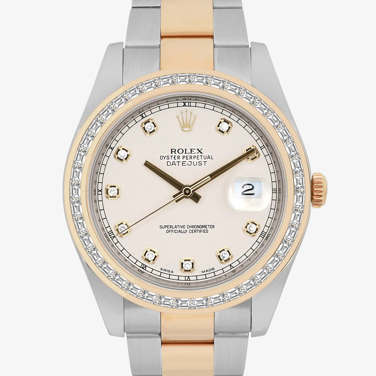 Additional Image 1 for  2 7/8 ctw Trapezoid Lab Grown Diamond  Rolex Watch
