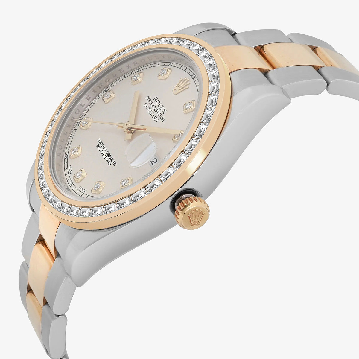 Additional Image 2 for  2 7/8 ctw Trapezoid Lab Grown Diamond  Rolex Watch