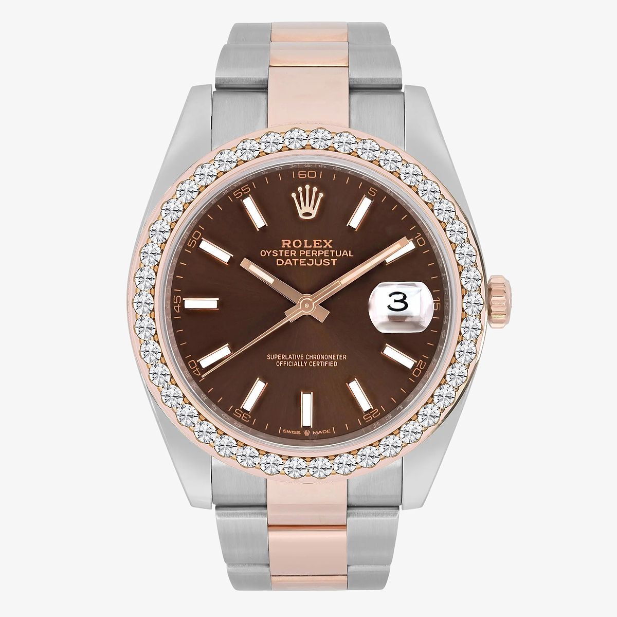 3 ctw Round Lab Grown Diamond  Rolex Watch