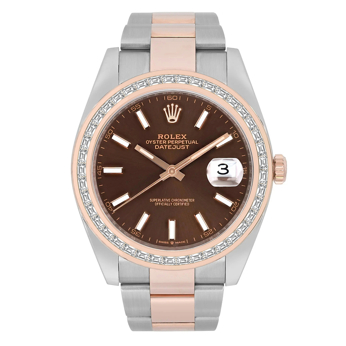 2 7/8 ctw Trapezoid Lab Grown Diamond  Rolex Watch