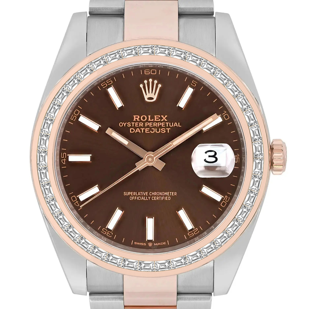 Additional Image 1 for  2 7/8 ctw Trapezoid Lab Grown Diamond  Rolex Watch