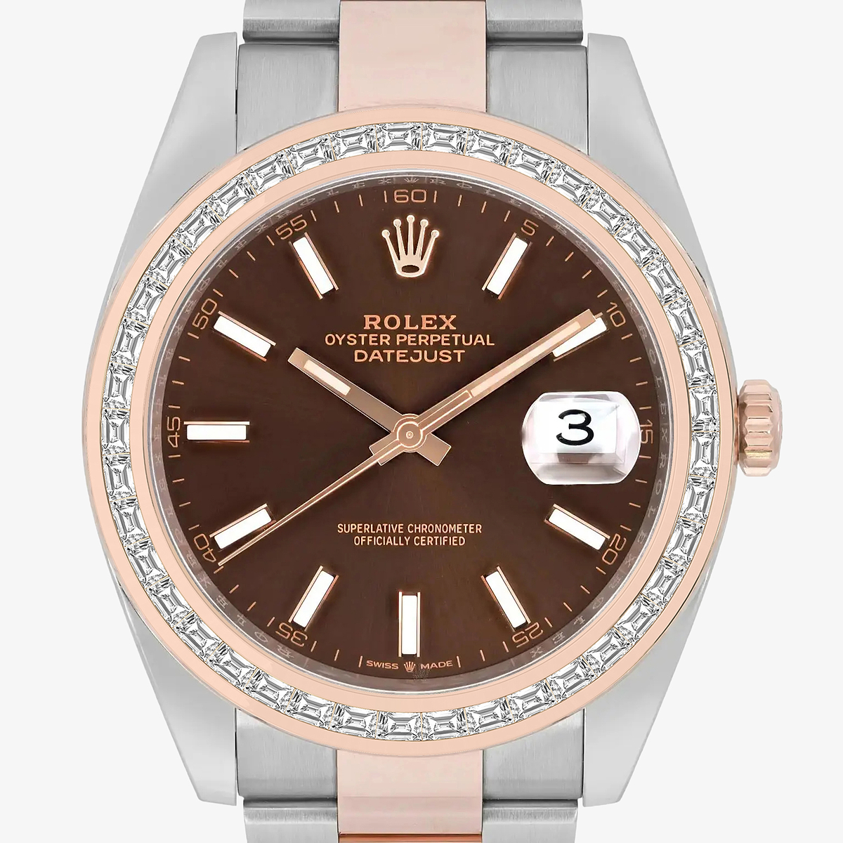 Additional Image 1 for  2 7/8 ctw Trapezoid Lab Grown Diamond  Rolex Watch